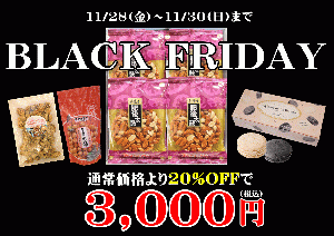 【11/30まで!】ブラックフライデー!通常価格から20%OFF!!