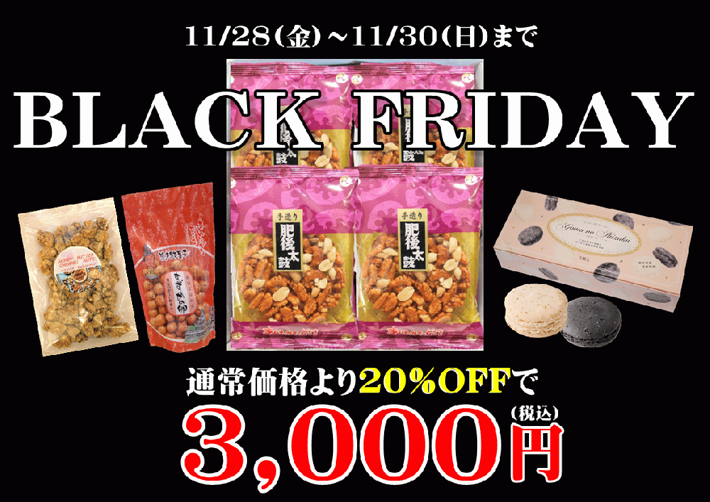 【11/30まで!】ブラックフライデー!通常価格から20%OFF!!